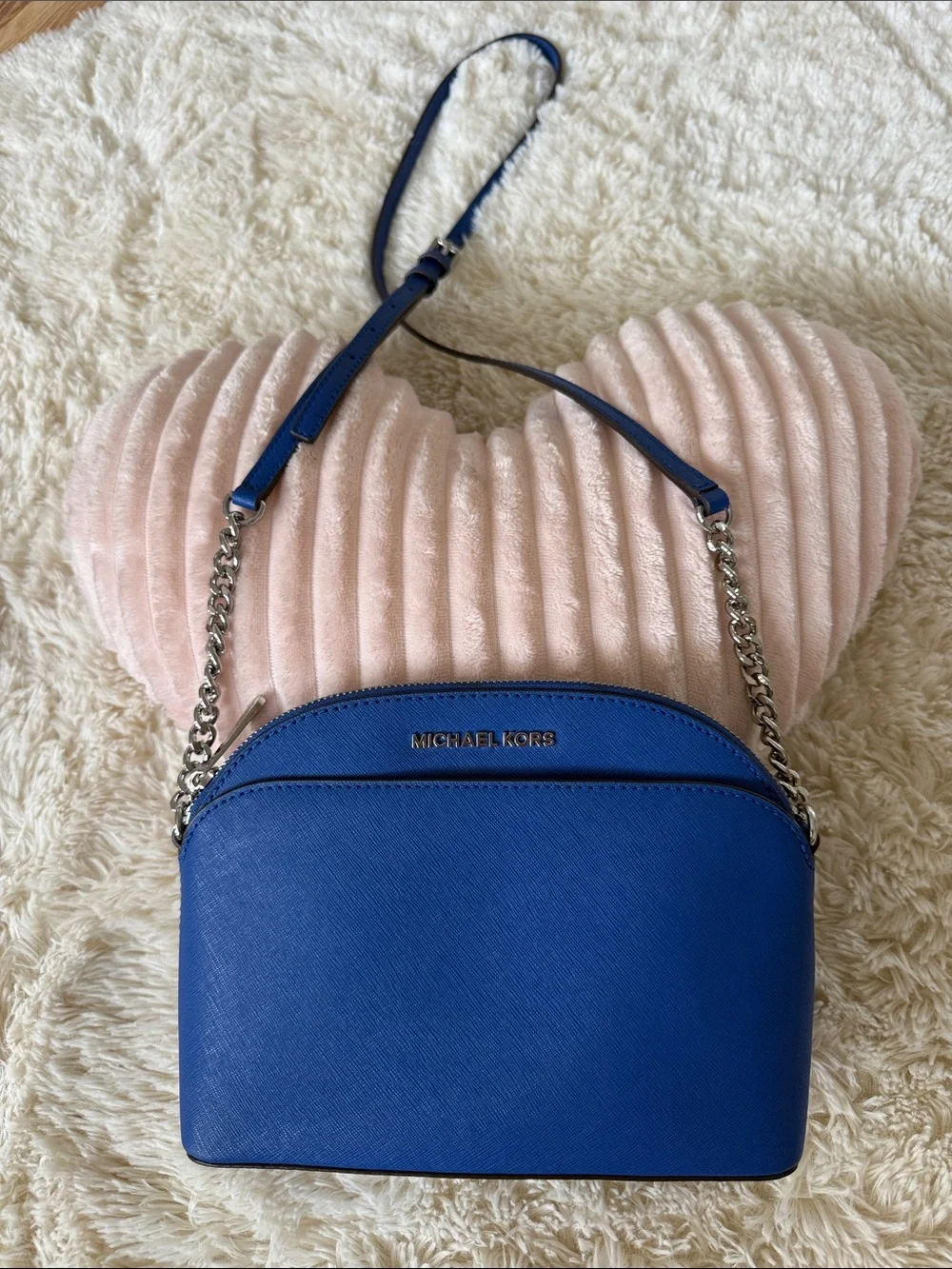 MICHAEL KORS Saffiano Leather Crossbody in Royal Blue
